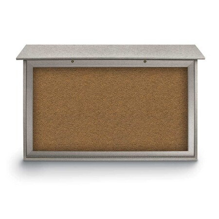 United Visual Products Indoor Enclosed Combo Board, 48"x36", White Frame/Burgundy & Pearl UVCB4836W-BURGUN-PEARL